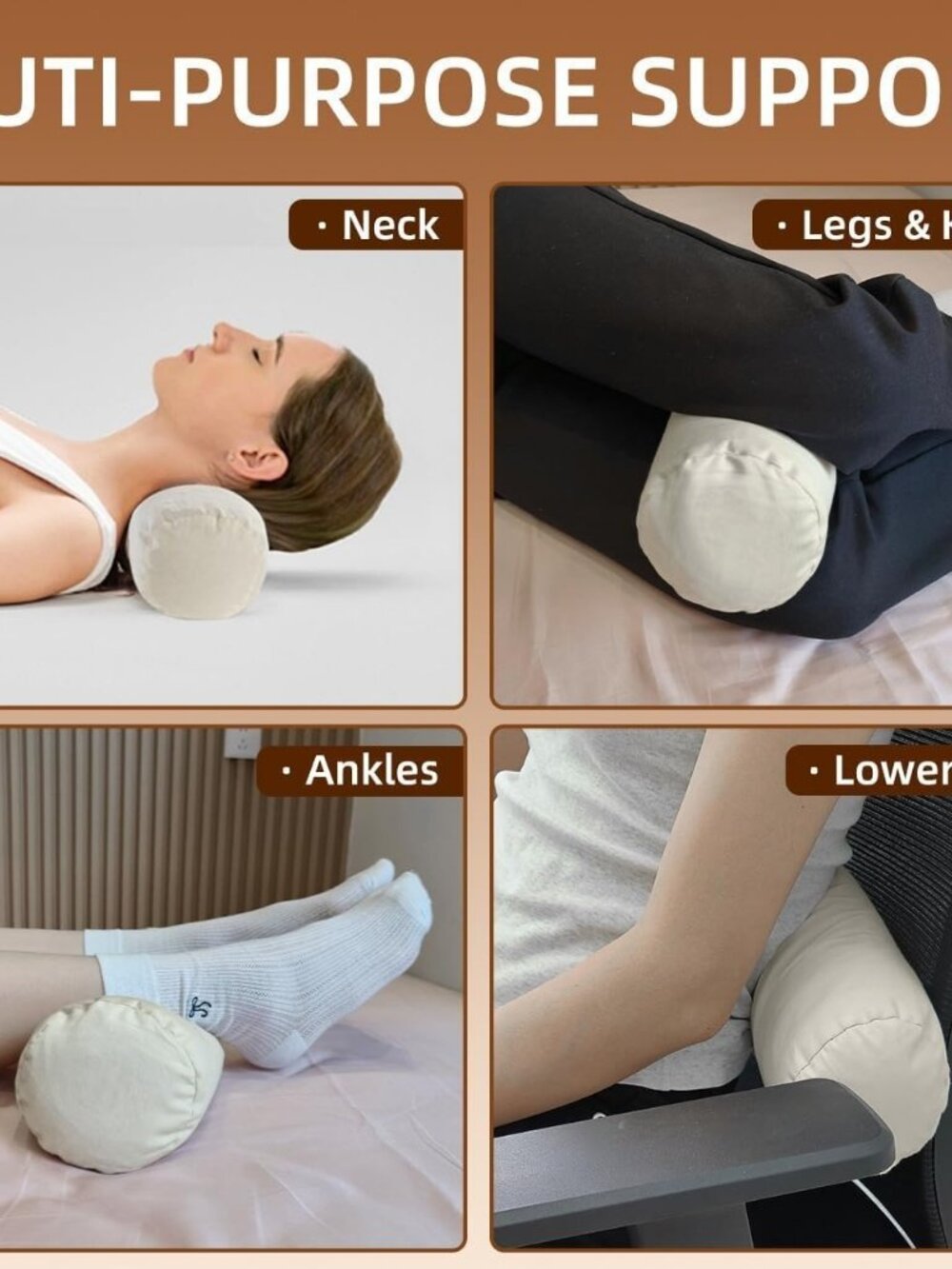 Buckwheat Pillow - Adjustable Buckwheat neck Pillow(17x6) Neck Pain Cervical - Picture 4 of 8